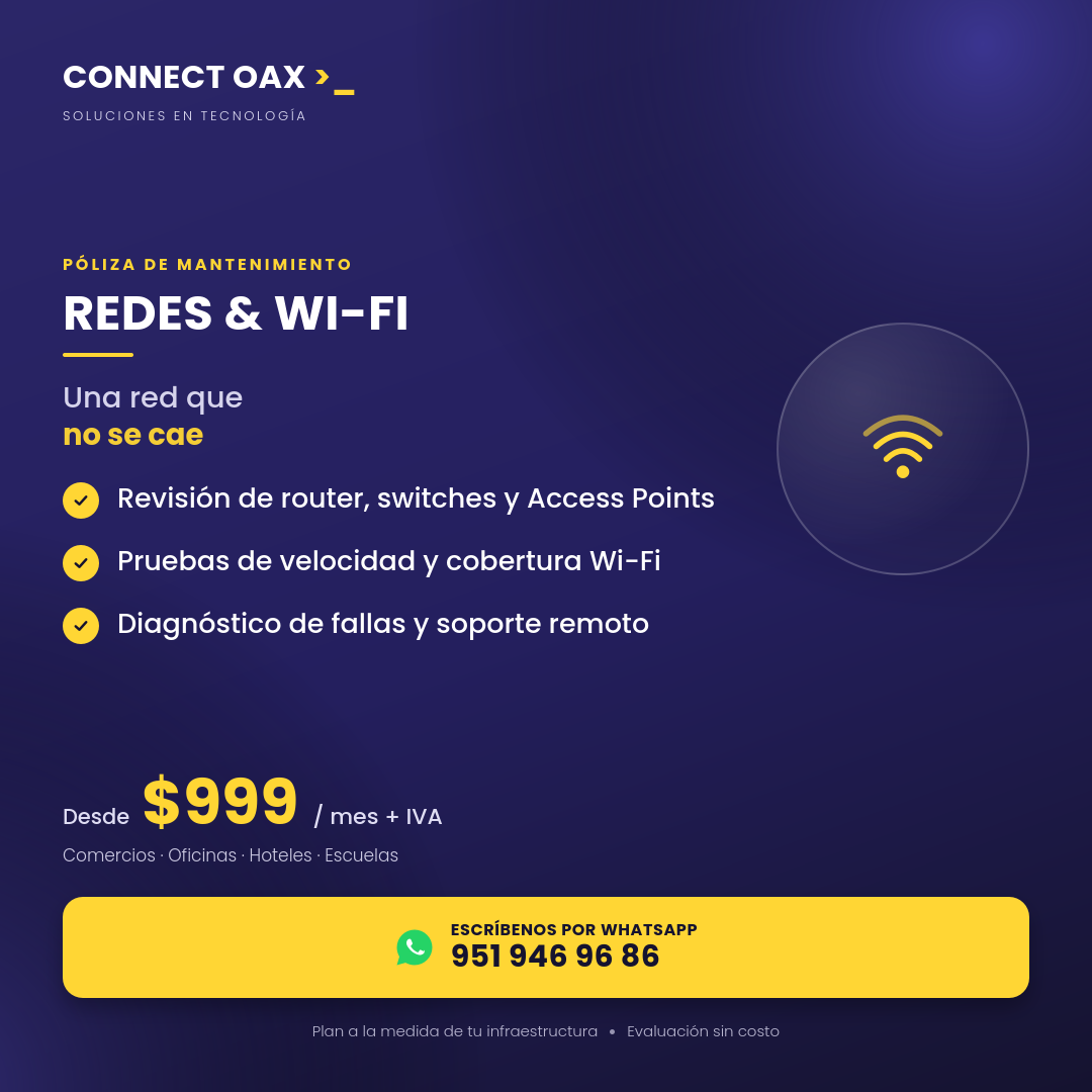 redes y wifi mantenimiento polizas