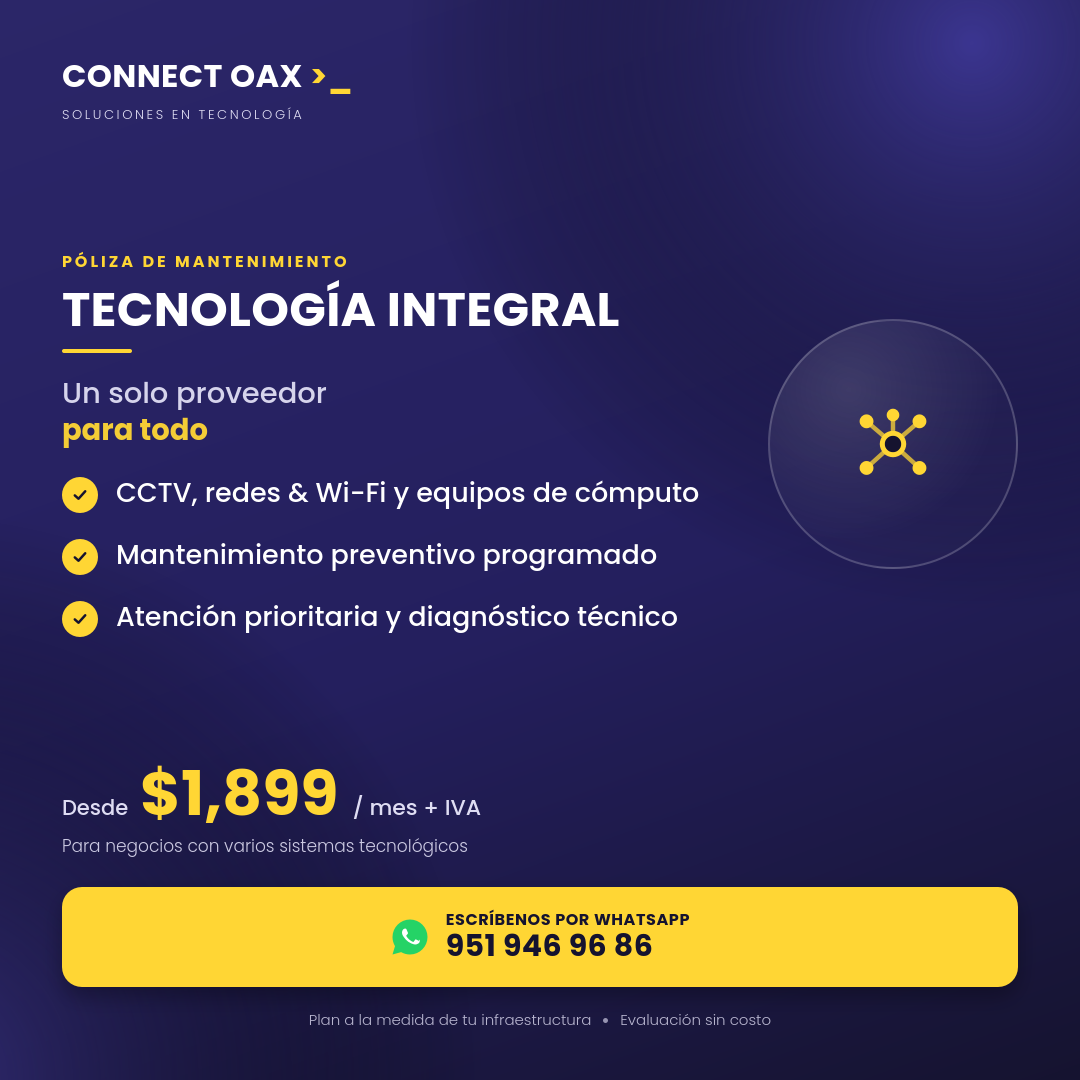 tecnología mantenimiento polizas